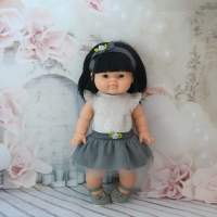 Grijze Ballerina`s met bandje